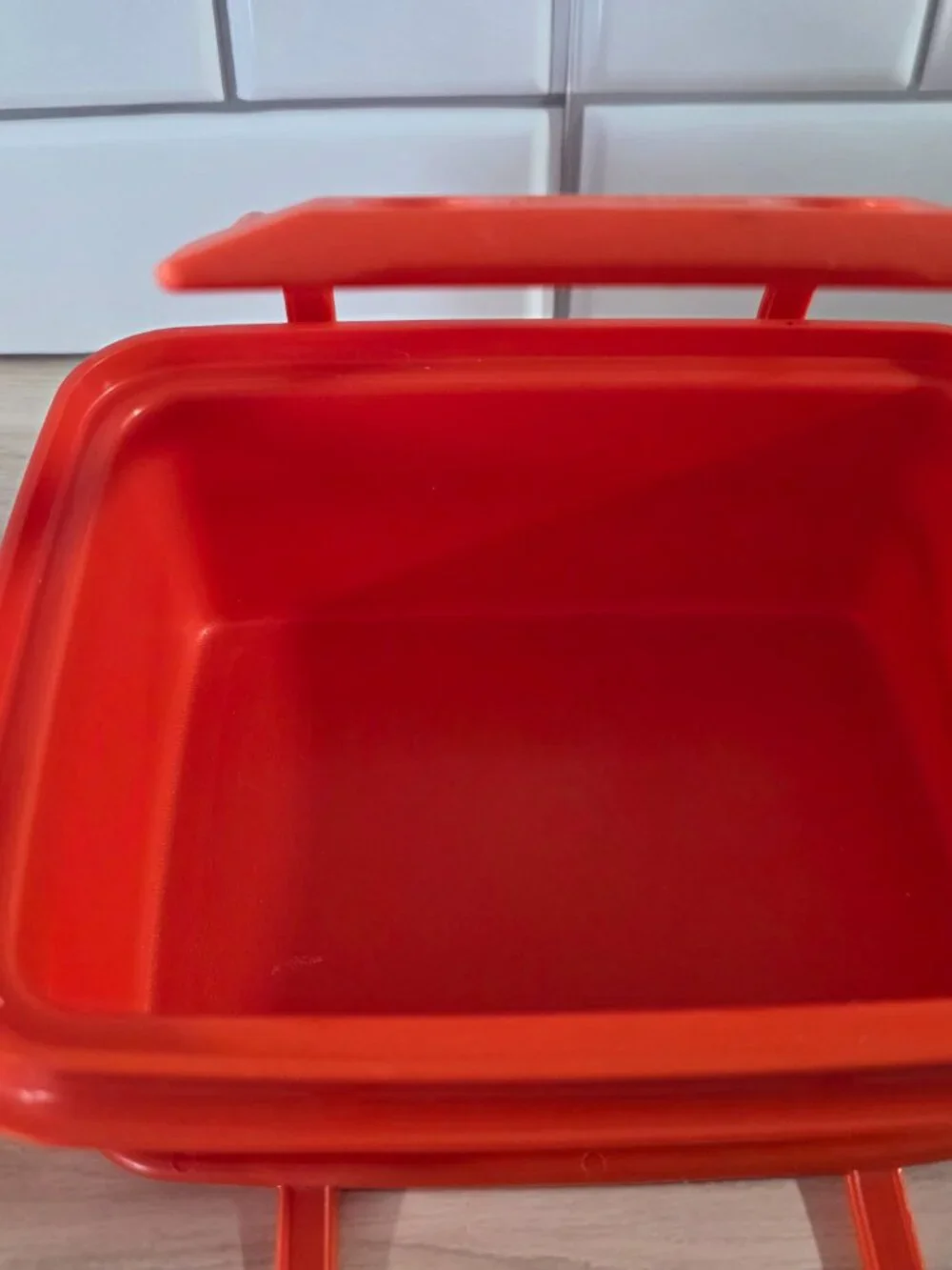 Vintage 1980s Tupperware Pack 'N Carry Orange lunch box Mini